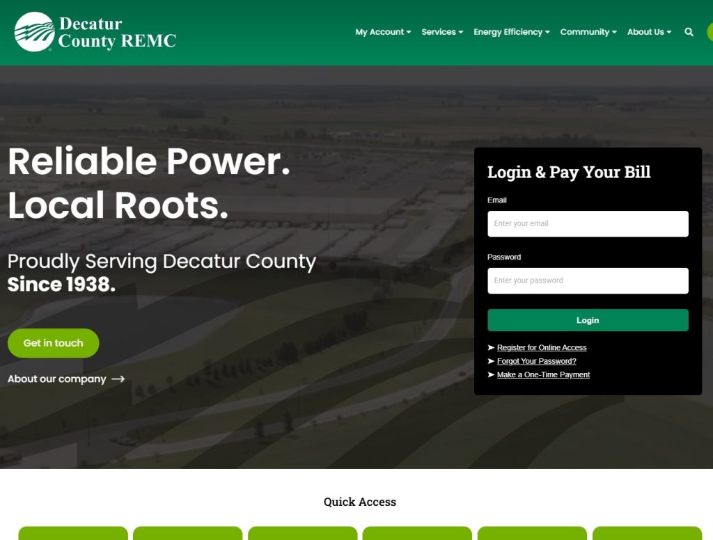 Screenshot DCREMC Homepage